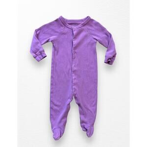 Primary Light Purple Footie, 0-3 Months